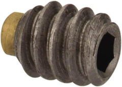 Made in USA - #4-40 UNC, 1/8" Length of Thread, Soft Tip Point Set Screw - Grade 18-8 Stainless Steel - Apex Tool & Supply