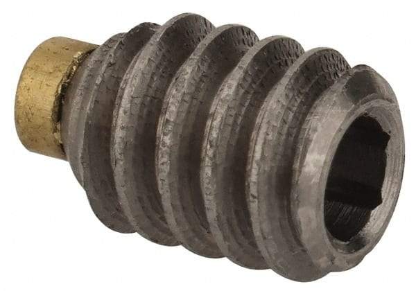 Made in USA - #10-24 UNC, 1/4" Length of Thread, Soft Tip Point Set Screw - Grade 18-8 Stainless Steel - Apex Tool & Supply