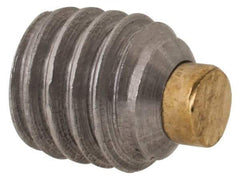 Made in USA - #10-32 UNF, 3/16" Length of Thread, Soft Tip Point Set Screw - Grade 18-8 Stainless Steel - Apex Tool & Supply