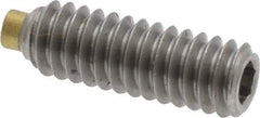 Made in USA - 1/4-20 UNC, 3/4" Length of Thread, Soft Tip Point Set Screw - Grade 18-8 Stainless Steel - Apex Tool & Supply