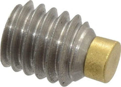 Made in USA - 5/16-18 UNC, 3/8" Length of Thread, Soft Tip Point Set Screw - Grade 18-8 Stainless Steel - Apex Tool & Supply