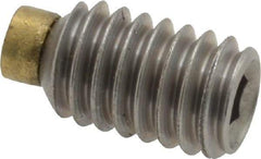 Made in USA - 5/16-18 UNC, 1/2" Length of Thread, Soft Tip Point Set Screw - Grade 18-8 Stainless Steel - Apex Tool & Supply