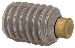 Made in USA - 3/8-16 UNC, 1/2" Length of Thread, Soft Tip Point Set Screw - Grade 18-8 Stainless Steel - Apex Tool & Supply