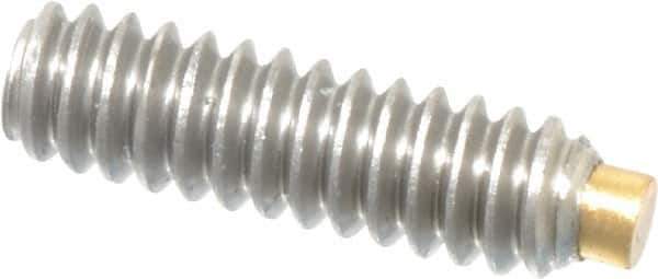 Made in USA - #4-40 UNC, 3/8" Length of Thread, Soft Tip Point Set Screw - Grade 18-8 Stainless Steel - Apex Tool & Supply