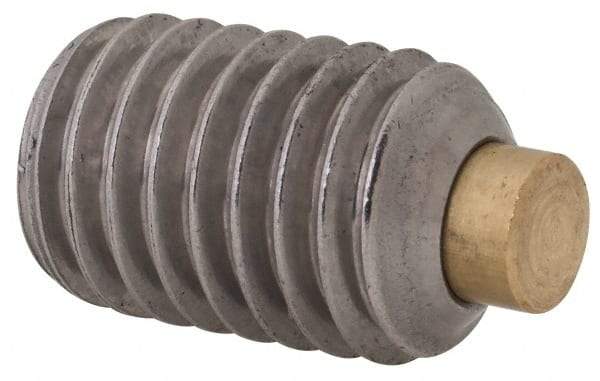 Made in USA - 1/2-13 UNC, 3/4" Length of Thread, Soft Tip Point Set Screw - Grade 18-8 Stainless Steel - Apex Tool & Supply