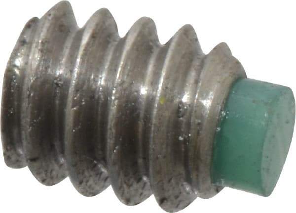 Made in USA - #4-40 UNC, 1/8" Length of Thread, Soft Tip Point Set Screw - Grade 18-8 Stainless Steel - Apex Tool & Supply