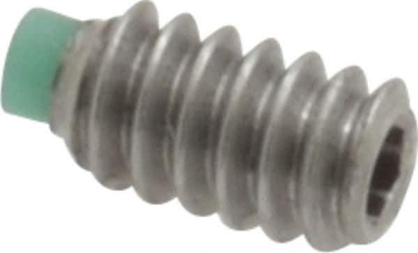 Made in USA - #4-40 UNC, 3/16" Length of Thread, Soft Tip Point Set Screw - Grade 18-8 Stainless Steel - Apex Tool & Supply