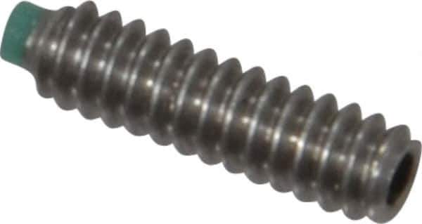 Made in USA - #4-40 UNC, 3/8" Length of Thread, Soft Tip Point Set Screw - Grade 18-8 Stainless Steel - Apex Tool & Supply