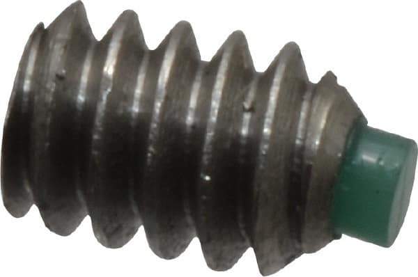 Made in USA - #6-32 UNC, 3/16" Length of Thread, Soft Tip Point Set Screw - Grade 18-8 Stainless Steel - Apex Tool & Supply