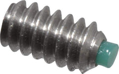Made in USA - #6-32 UNC, 1/4" Length of Thread, Soft Tip Point Set Screw - Grade 18-8 Stainless Steel - Apex Tool & Supply