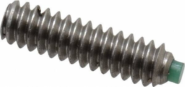 Made in USA - #6-32 UNC, 1/2" Length of Thread, Soft Tip Point Set Screw - Grade 18-8 Stainless Steel - Apex Tool & Supply
