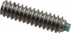 Made in USA - #6-32 UNC, 1/2" Length of Thread, Soft Tip Point Set Screw - Grade 18-8 Stainless Steel - Apex Tool & Supply