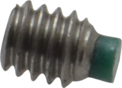Made in USA - #8-32 UNC, 3/16" Length of Thread, Soft Tip Point Set Screw - Grade 18-8 Stainless Steel - Apex Tool & Supply