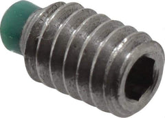 Made in USA - #8-32 UNC, 1/4" Length of Thread, Soft Tip Point Set Screw - Grade 18-8 Stainless Steel - Apex Tool & Supply