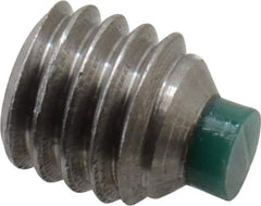 Made in USA - #10-32 UNF, 3/16" Length of Thread, Soft Tip Point Set Screw - Grade 18-8 Stainless Steel - Apex Tool & Supply