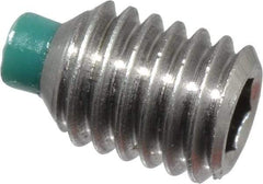 Made in USA - #10-32 UNF, 1/4" Length of Thread, Soft Tip Point Set Screw - Grade 18-8 Stainless Steel - Apex Tool & Supply