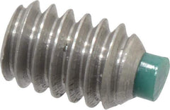 Made in USA - 1/4-20 UNC, 3/8" Length of Thread, Soft Tip Point Set Screw - Grade 18-8 Stainless Steel - Apex Tool & Supply