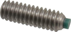Made in USA - 1/4-20 UNC, 3/4" Length of Thread, Soft Tip Point Set Screw - Grade 18-8 Stainless Steel - Apex Tool & Supply