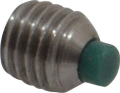 Made in USA - 1/4-28 UNF, 1/4" Length of Thread, Soft Tip Point Set Screw - Grade 18-8 Stainless Steel - Apex Tool & Supply