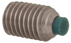 Made in USA - 1/4-28 UNF, 3/8" Length of Thread, Soft Tip Point Set Screw - Grade 18-8 Stainless Steel - Apex Tool & Supply