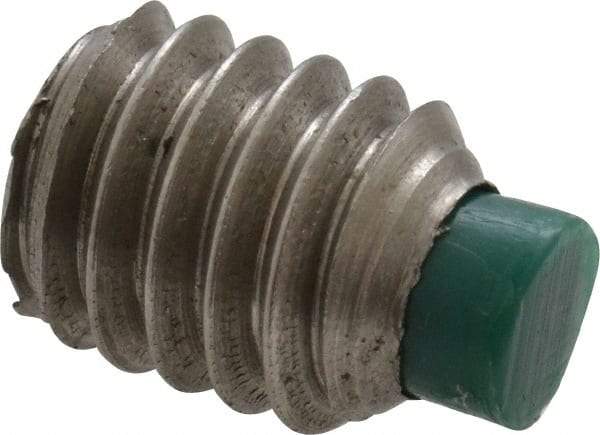 Made in USA - 5/16-18 UNC, 3/8" Length of Thread, Soft Tip Point Set Screw - Grade 18-8 Stainless Steel - Apex Tool & Supply