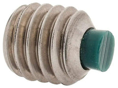 Made in USA - 3/8-16 UNC, 3/8" Length of Thread, Soft Tip Point Set Screw - Grade 18-8 Stainless Steel - Apex Tool & Supply