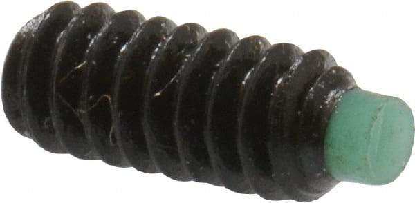 Made in USA - #4-40 UNC, 1/4" Length of Thread, Soft Tip Point Set Screw - Grade 8 Alloy Steel - Apex Tool & Supply