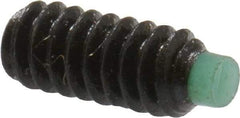 Made in USA - #4-40 UNC, 1/4" Length of Thread, Soft Tip Point Set Screw - Grade 8 Alloy Steel - Apex Tool & Supply