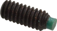 Made in USA - #8-32 UNC, 3/8" Length of Thread, Soft Tip Point Set Screw - Grade 8 Alloy Steel - Apex Tool & Supply