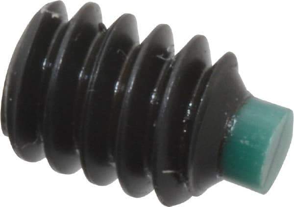 Made in USA - #10-24 UNC, 1/4" Length of Thread, Soft Tip Point Set Screw - Grade 8 Alloy Steel - Apex Tool & Supply