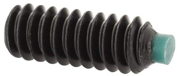 Made in USA - #10-24 UNC, 1/2" Length of Thread, Soft Tip Point Set Screw - Grade 8 Alloy Steel - Apex Tool & Supply