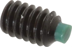 Made in USA - 1/4-20 UNC, 3/8" Length of Thread, Soft Tip Point Set Screw - Grade 8 Alloy Steel - Apex Tool & Supply