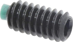 Made in USA - 1/4-20 UNC, 1/2" Length of Thread, Soft Tip Point Set Screw - Grade 8 Alloy Steel - Apex Tool & Supply