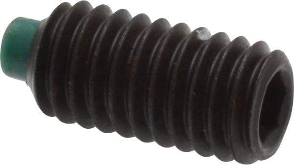 Made in USA - 3/8-16 UNC, 3/4" Length of Thread, Soft Tip Point Set Screw - Grade 8 Alloy Steel - Apex Tool & Supply