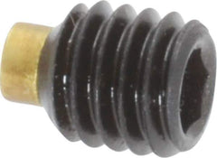 Made in USA - M6, 6mm Length of Thread, Soft Tip Point Set Screw - Grade 8 Alloy Steel - Apex Tool & Supply