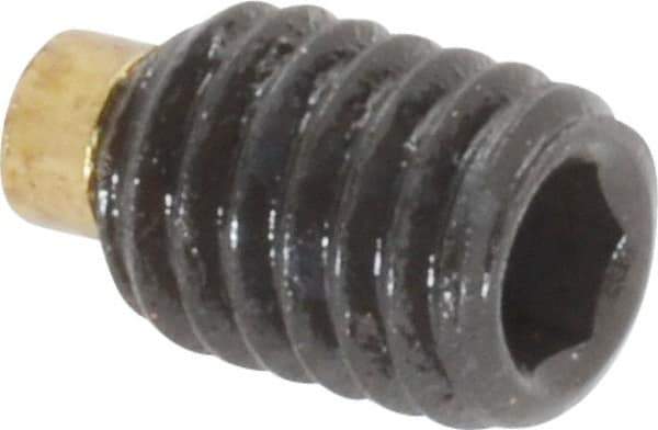 Made in USA - M6, 8mm Length of Thread, Soft Tip Point Set Screw - Grade 8 Alloy Steel - Apex Tool & Supply