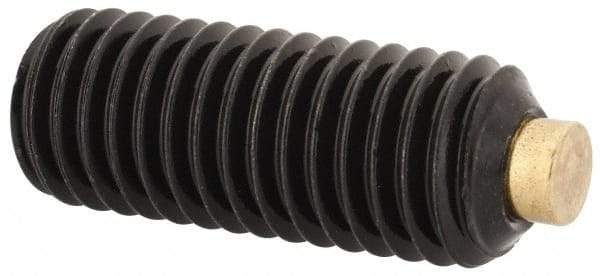 Made in USA - M10, 25mm Length of Thread, Soft Tip Point Set Screw - Grade 8 Alloy Steel - Apex Tool & Supply