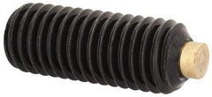 Made in USA - M10, 25mm Length of Thread, Soft Tip Point Set Screw - Grade 8 Alloy Steel - Apex Tool & Supply