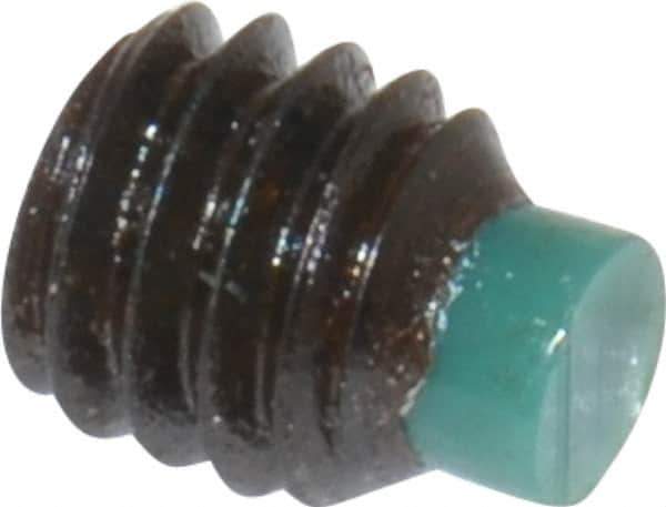 Made in USA - M4, 4mm Length of Thread, Soft Tip Point Set Screw - Grade 8 Alloy Steel - Apex Tool & Supply