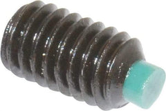 Made in USA - M6, 10mm Length of Thread, Soft Tip Point Set Screw - Grade 8 Alloy Steel - Apex Tool & Supply