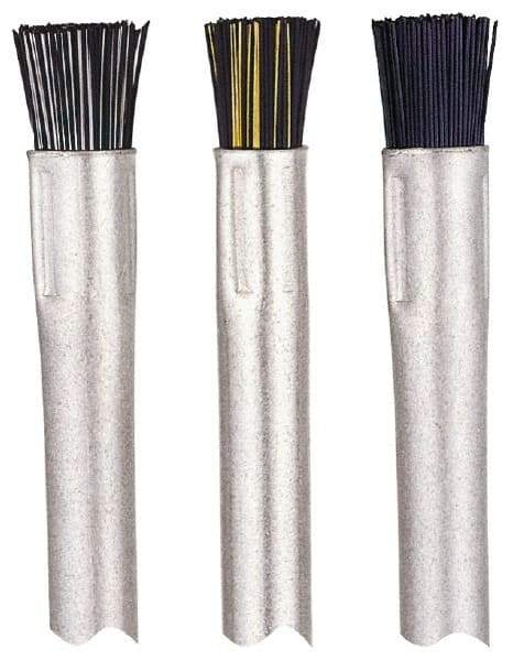 Gordon Brush - Parts Washer Flow-Through Brush - 1/2" Long, Brass/Nylon Bristles - Apex Tool & Supply