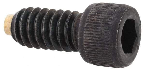 Made in USA - 1/4-20 UNC Hex Socket Drive, Socket Cap Screw - Alloy Steel, Black Oxide Finish, Fully Threaded, 1/2" Length Under Head - Apex Tool & Supply