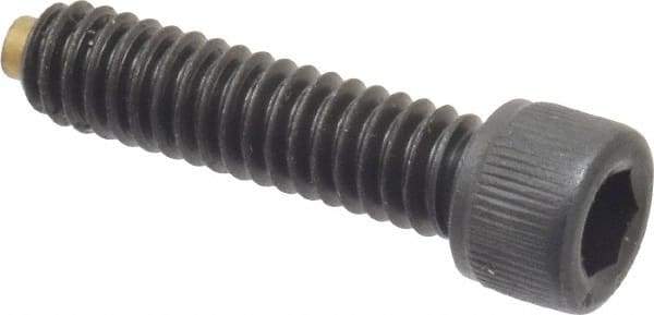 Made in USA - 1/4-20 UNC Hex Socket Drive, Socket Cap Screw - Alloy Steel, Black Oxide Finish, Fully Threaded, 1" Length Under Head - Apex Tool & Supply