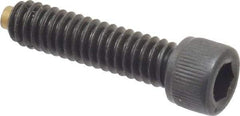 Made in USA - 1/4-20 UNC Hex Socket Drive, Socket Cap Screw - Alloy Steel, Black Oxide Finish, Fully Threaded, 1" Length Under Head - Apex Tool & Supply