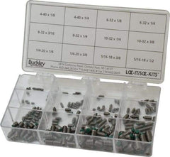 Made in USA - 210 Piece, #4-40 to 5/16-18, Stainless Steel Set Screw Assortment - Hex Head, Hex Socket Drive, 1/8 to 1/2" Long, Grade 303 - Apex Tool & Supply