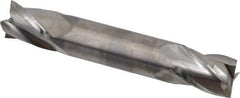 Niagara Cutter - 1/2", 5/8" LOC, 1/2" Shank Diam, 3" OAL, 4 Flute, Solid Carbide Square End Mill - Double End, Uncoated, Spiral Flute, 30° Helix, Centercutting, Right Hand Cut, Right Hand Flute, Series CSD430 - Apex Tool & Supply
