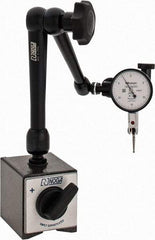 Mitutoyo - 0.0005" Graduation, 0-15-0 Dial Reading, Indicator & Base Kit - 0.0005 Inch Graduation, Includes Standard Magnetic Base, Test Indicator - Apex Tool & Supply