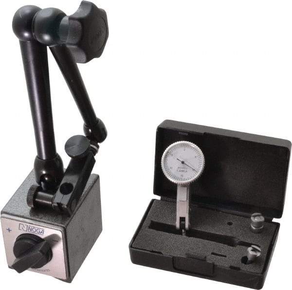 Value Collection - 0.0005" Graduation, 0-15-0 Dial Reading, Indicator & Base Kit - 0.0005 Inch Graduation, Includes Indicator, Magnetic Base - Apex Tool & Supply
