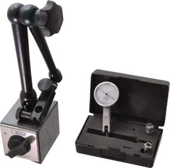 Value Collection - 0.0005" Graduation, 0-15-0 Dial Reading, Indicator & Base Kit - 0.0005 Inch Graduation, Includes Indicator, Magnetic Base - Apex Tool & Supply