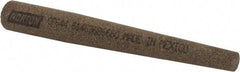 Norton - 4" Long x 1/2" Diam x 1/4" Thick, Aluminum Oxide Sharpening Stone - Round Tapered, Coarse Grade - Apex Tool & Supply